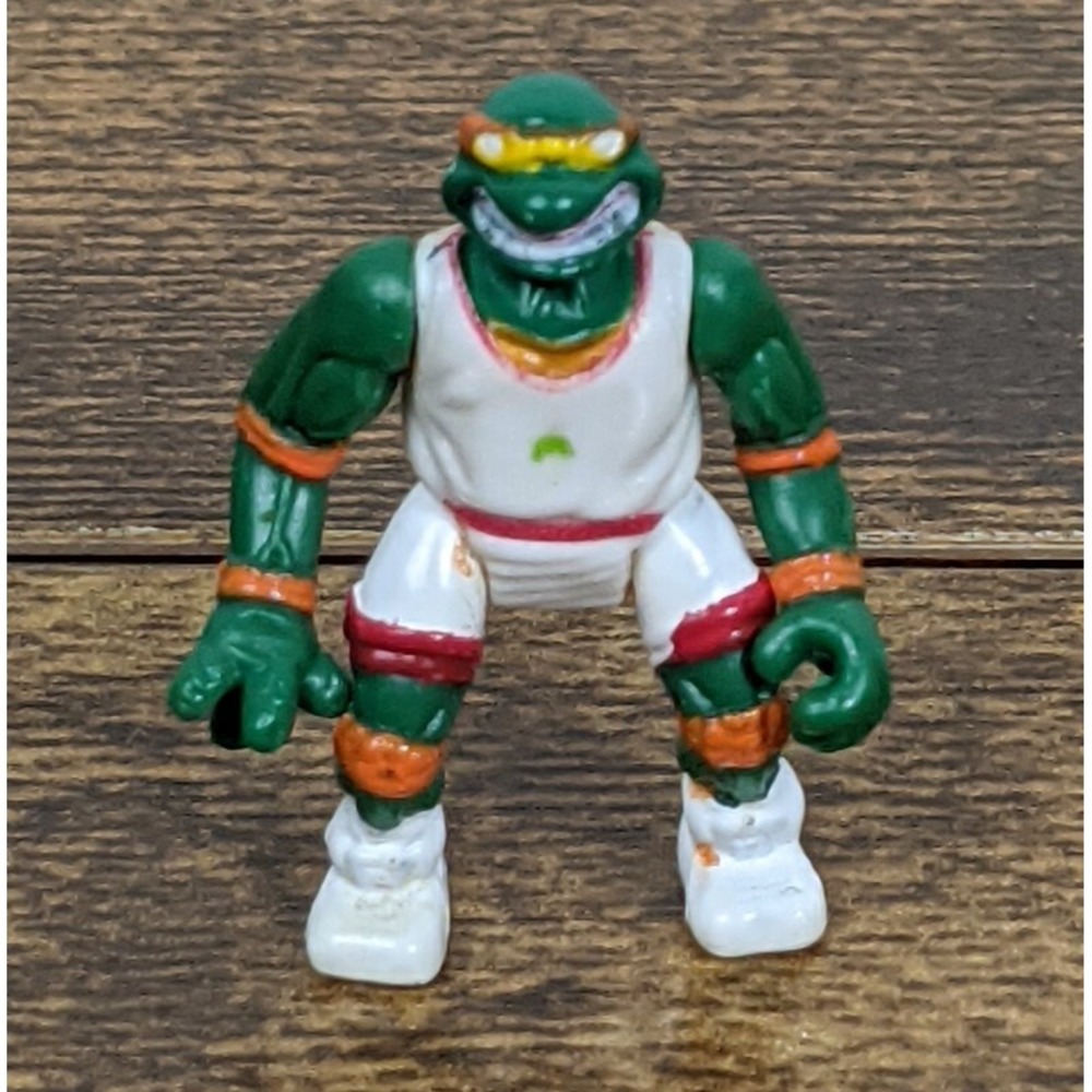 Vintage Teenage Mutant Ninja Turtles Leonardo Action Figure with Paint Wear